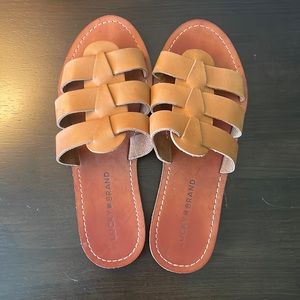 Lucky Brand Leather Slide Sandals